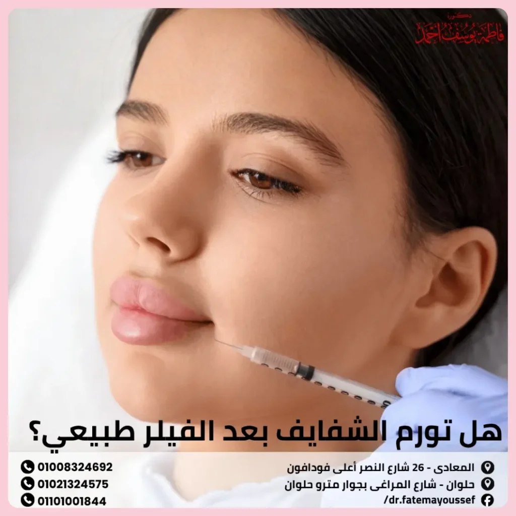 هل تورم الشفايف بعد الفيلر طبيعي