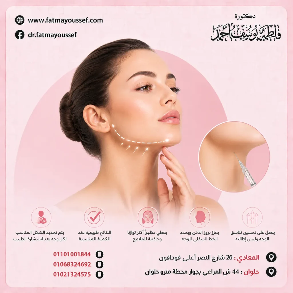 هل فيلر الذقن يطول الوجه