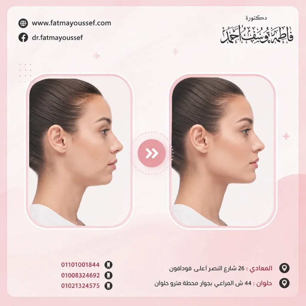 عملية تعريض الفك قبل وبعد