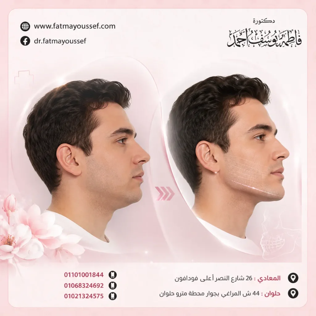 تعريض الفك قبل وبعد للرجال