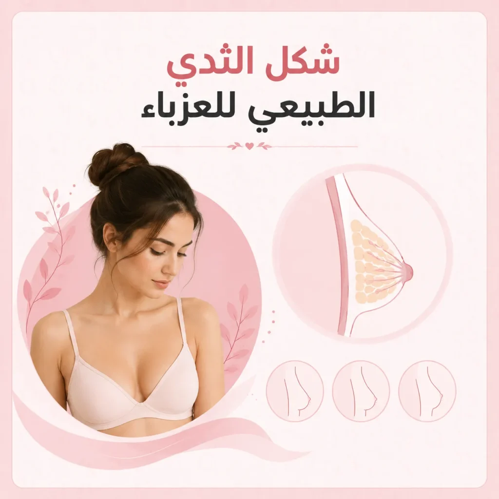شكل الثدي الطبيعي للعزباء