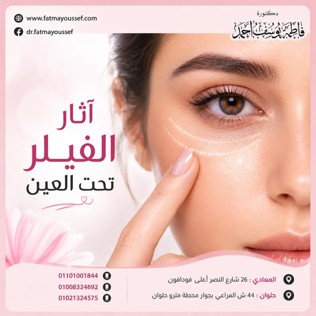 اثار الفيلر تحت العين