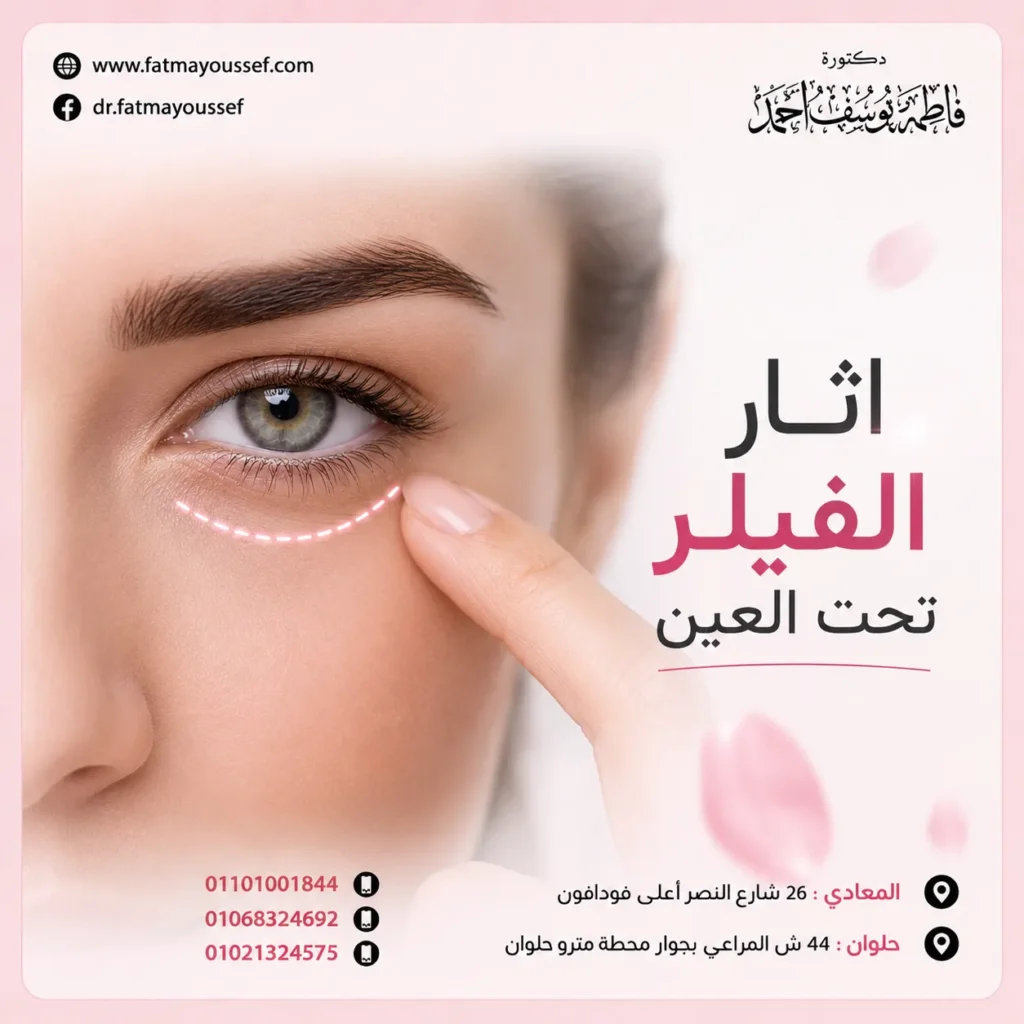 اثار الفيلر تحت العين