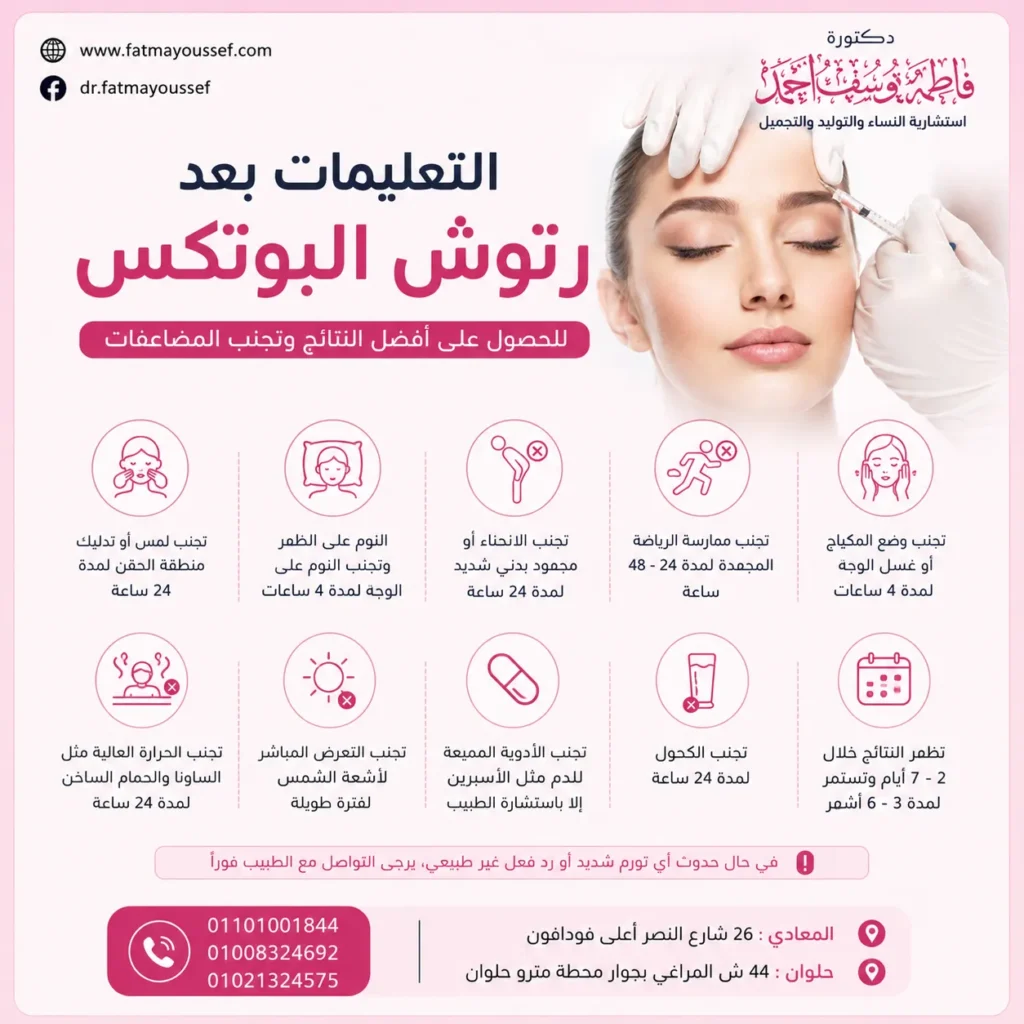 التعليمات بعد رتوش البوتكس