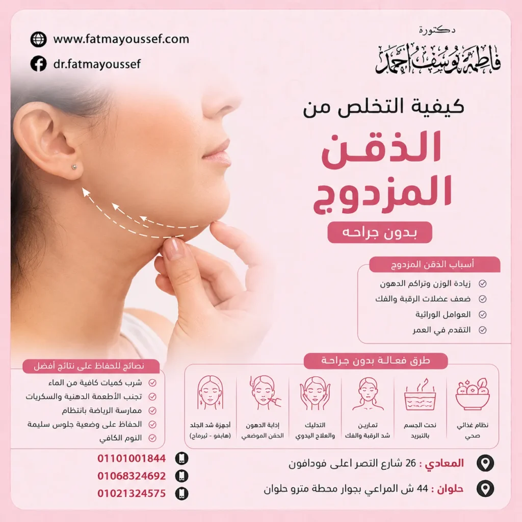 كيفية التخلص من الذقن المزدوج بدون جراحه