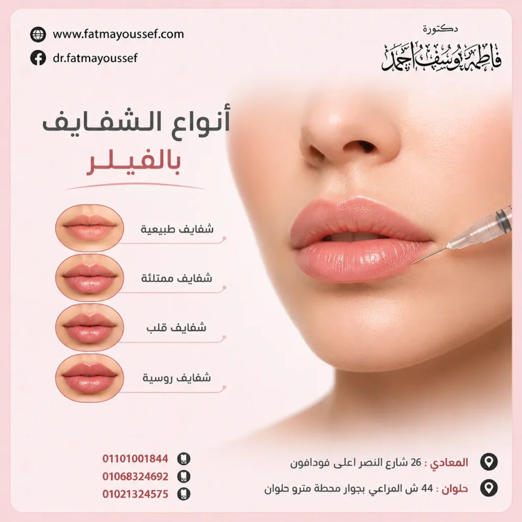 أنواع الشفايف بالفيلر