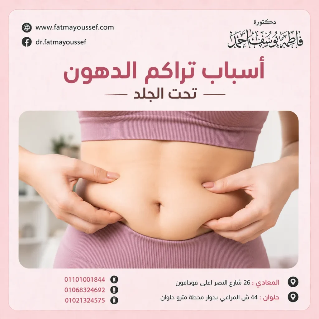 أسباب تراكم الدهون تحت الجلد