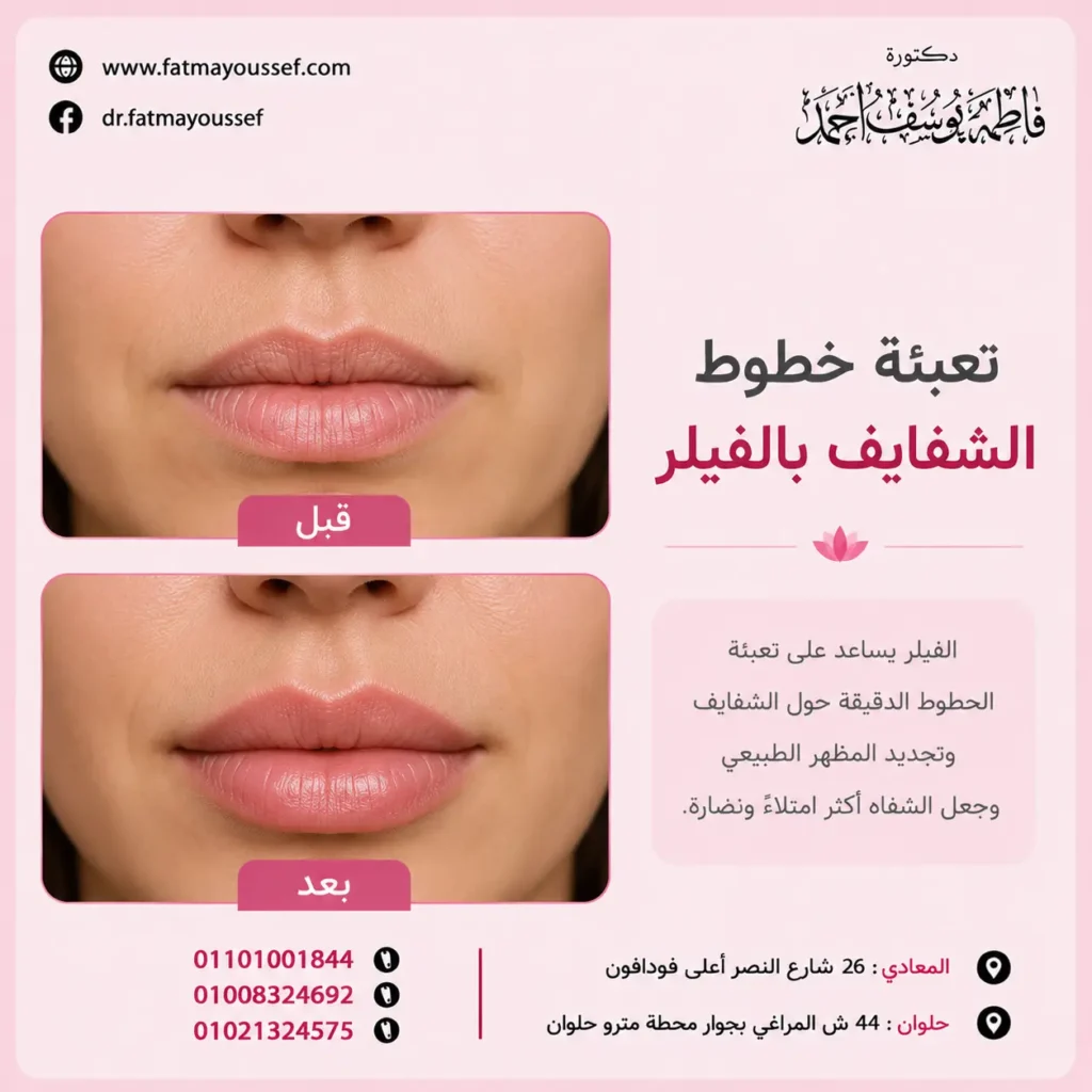تعبئة خطوط الشفايف بالفيلر