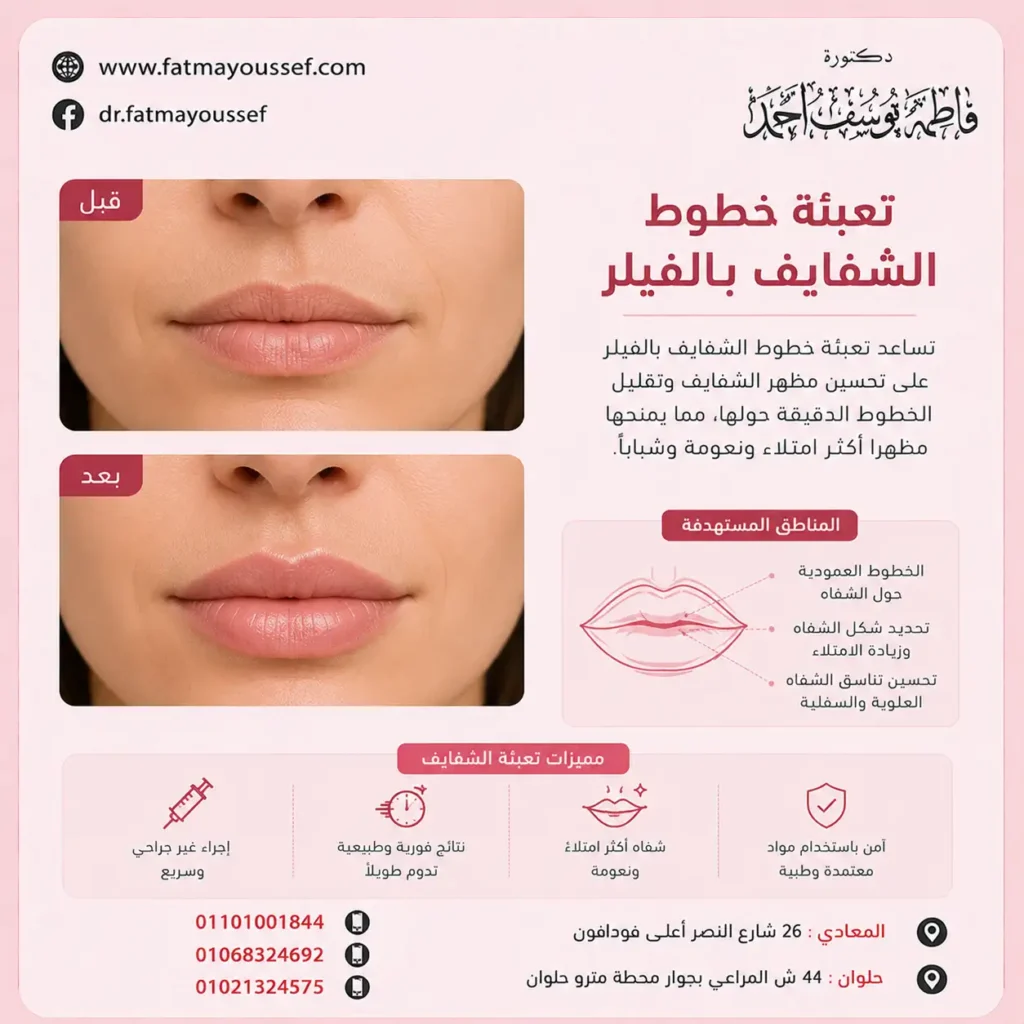 تعبئة خطوط الشفايف بالفيلر