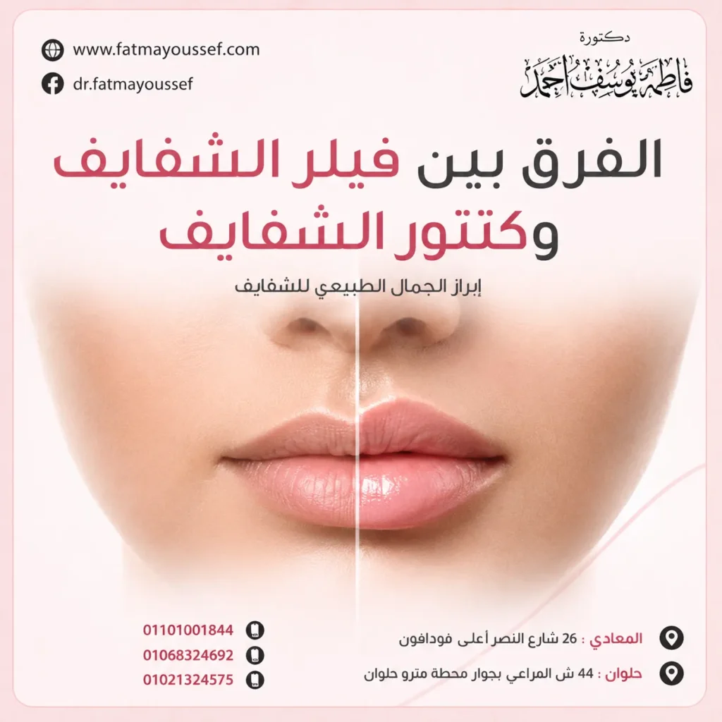 الفرق بين فيلر الشفايف وكنتور الشفايف