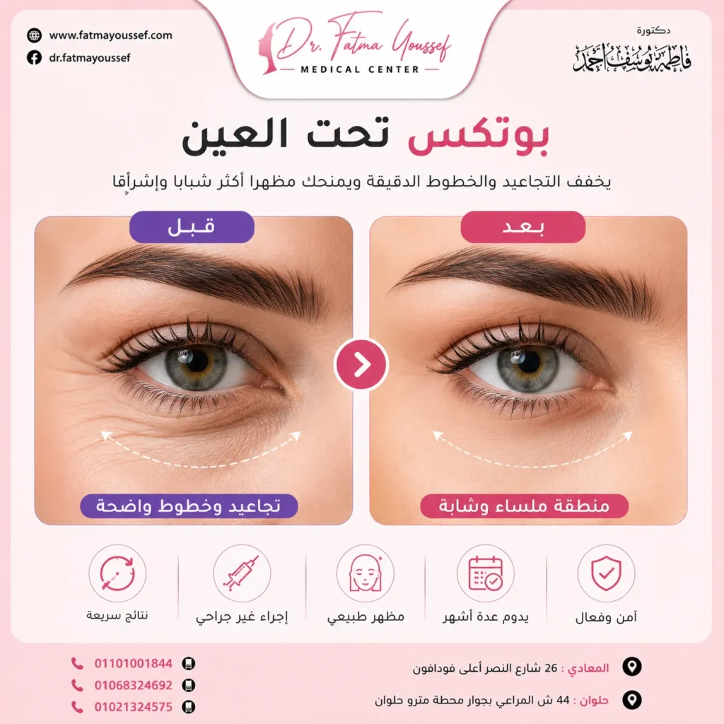 بوتكس تحت العين قبل وبعد