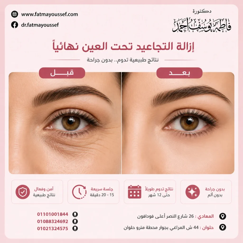 إزالة التجاعيد تحت العين نهائياً