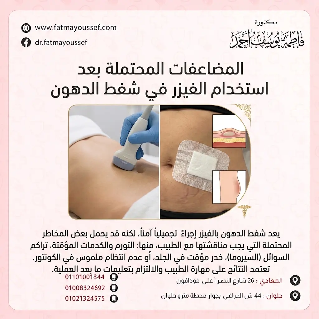 ما هو الفيزر؟ المضاعفات المحتملة بعد استخدامه في شفط الدهون