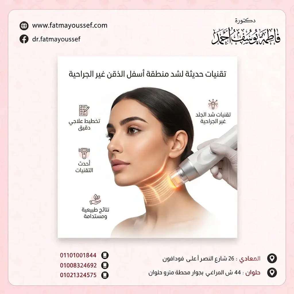 كيف اشيل اللغلوغ بدون عملية باستخدام تقنيات حديثة لشد أسفل الذقن
