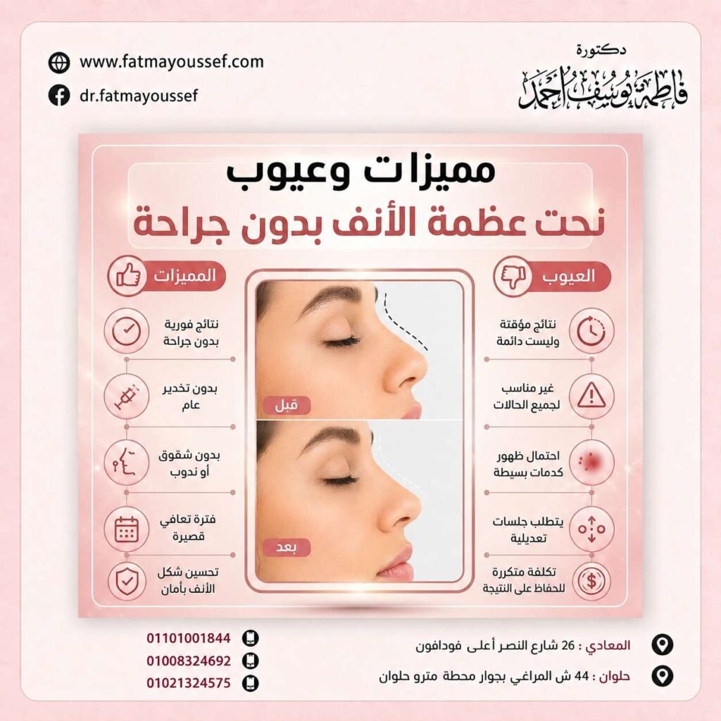 نحت عظمة الأنف بدون جراحة