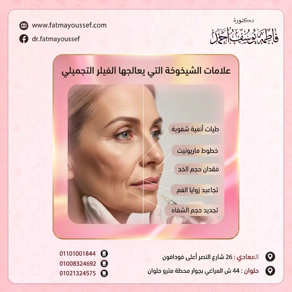 علامات الشيخوخة التي يعالجها الفيلر