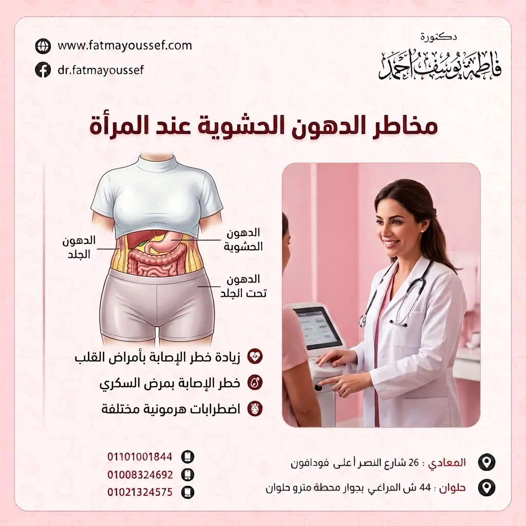 مخاطر الدهون الحشوية عند المرأة وتأثيرها على الصحة العامة