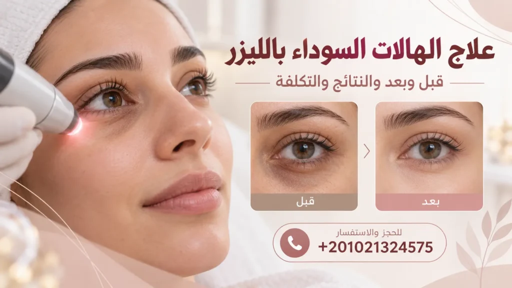 علاج الهالات السوداء بالليزر قبل وبعد والنتائج والتكلفة